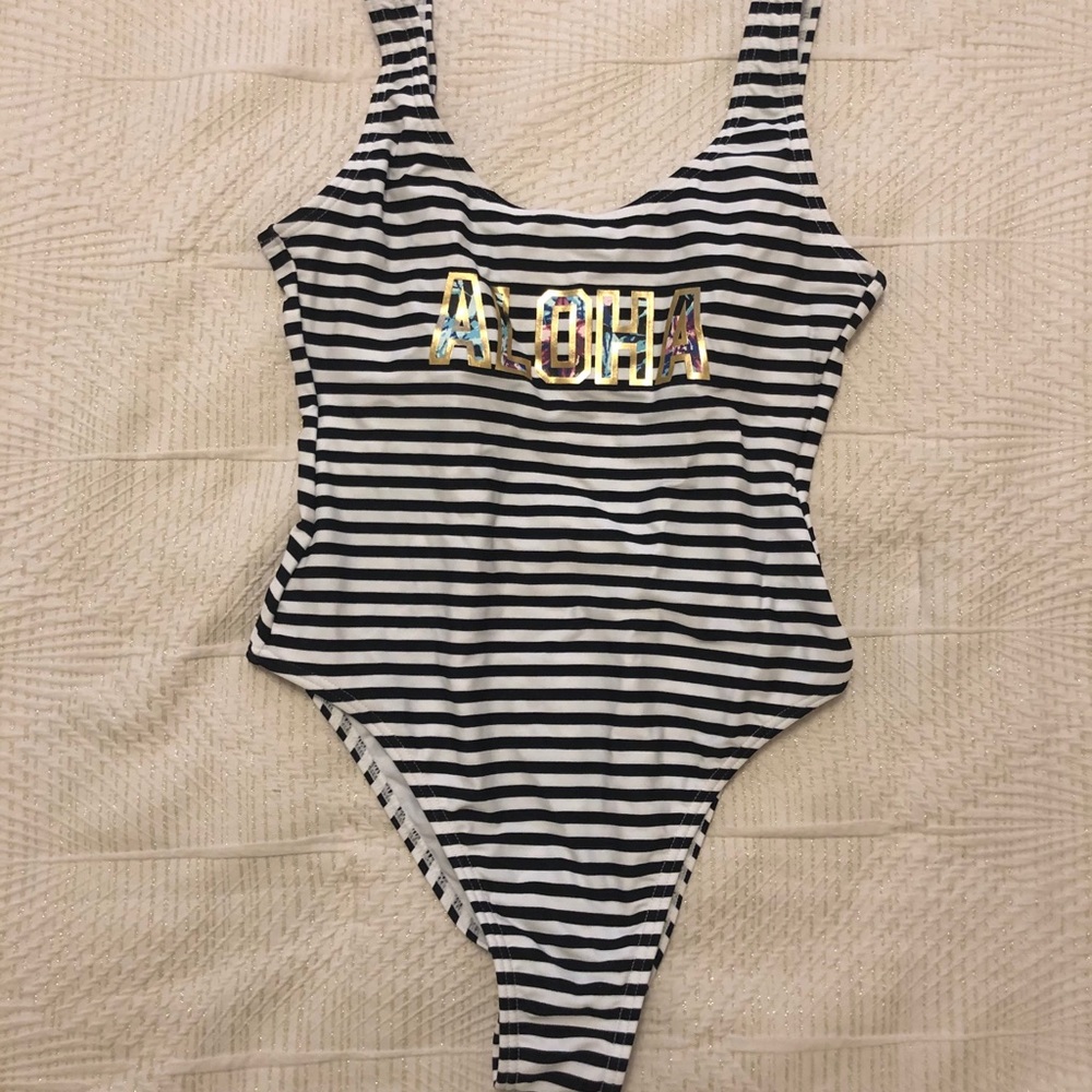 Aloha one piece bathing suit